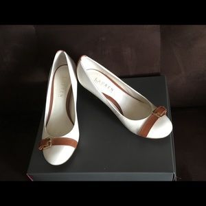Ralph Lauren Pumps with Buckle Accent. New